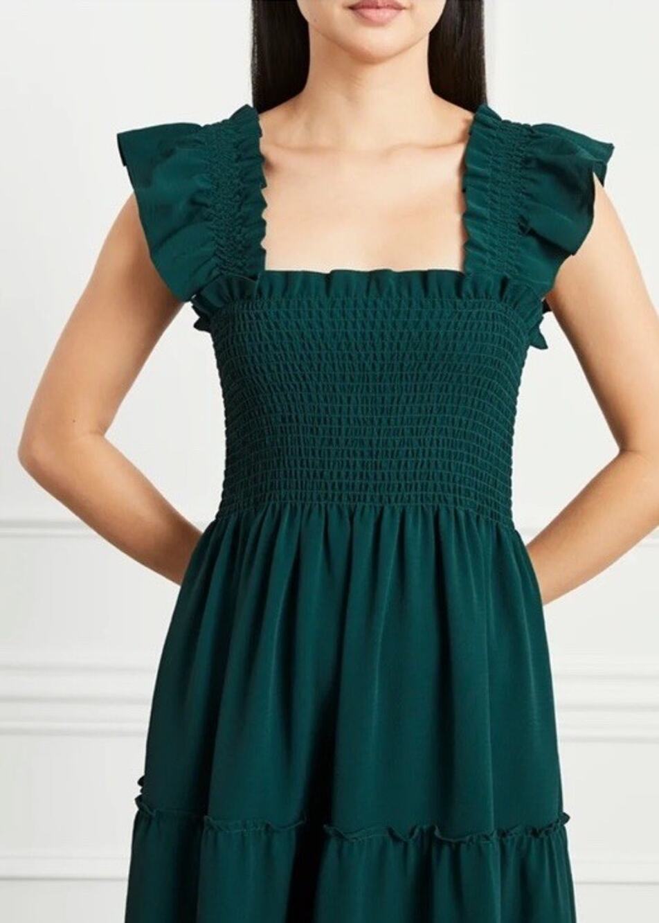 Hill House Ellie Nap Emerald Green Dress Size XXS Preppy Sophisticated